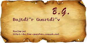 Bojtár Gusztáv névjegykártya