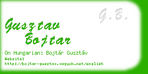 gusztav bojtar business card