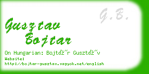 gusztav bojtar business card